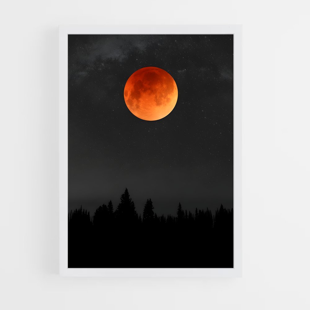 Poster Lune Sanguine – affiche Système solaire (vue 3)